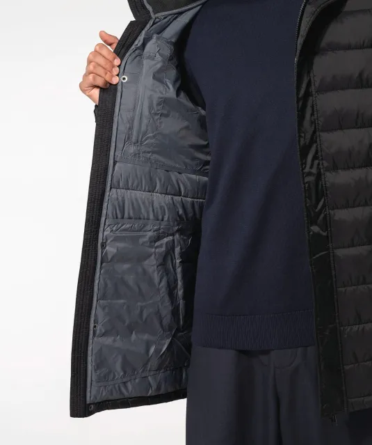 K6128 - Lichte herenparka met capuchon Black