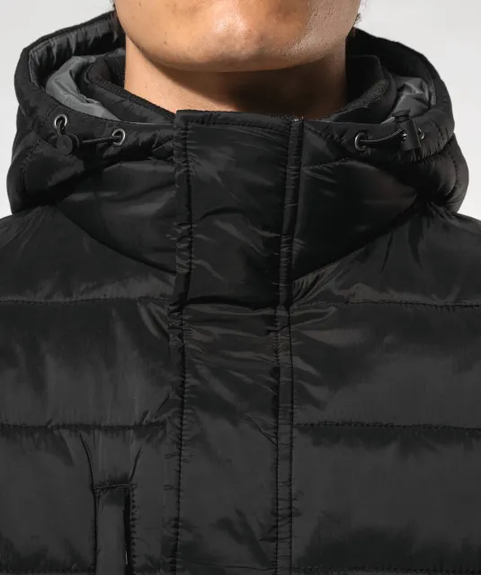 K6128 - Lichte herenparka met capuchon Black