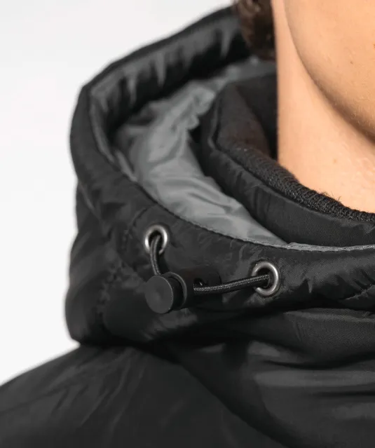 K6128 - Lichte herenparka met capuchon Black