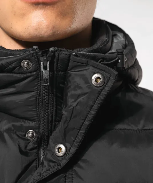 K6128 - Lichte herenparka met capuchon Black