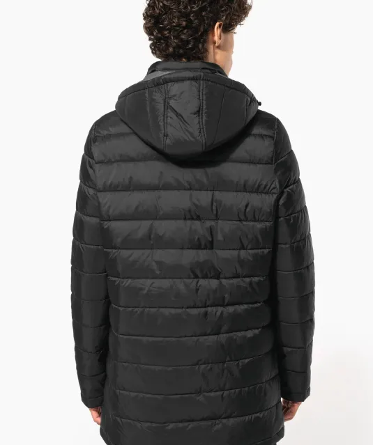 K6128 - Lichte herenparka met capuchon Black
