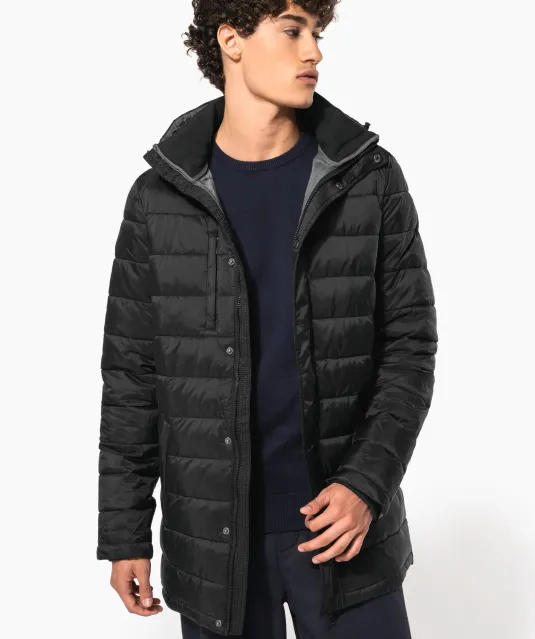 K6128 - Lichte herenparka met capuchon Black