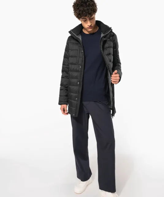 K6128 - Lichte herenparka met capuchon Black
