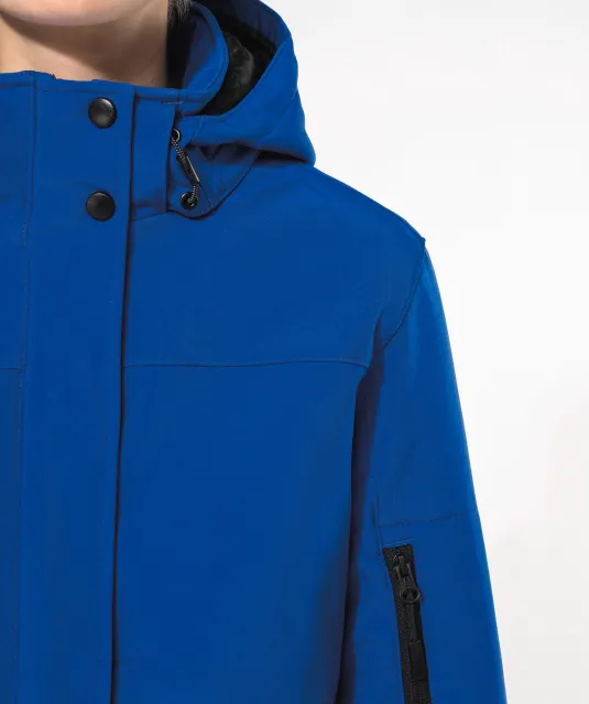 K651 - Gewatteerde softshell damesparka met capuchon Black