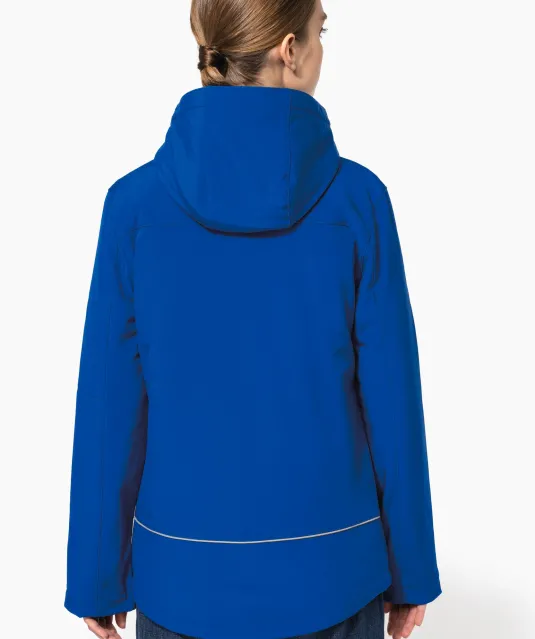 K651 - Gewatteerde softshell damesparka met capuchon Black