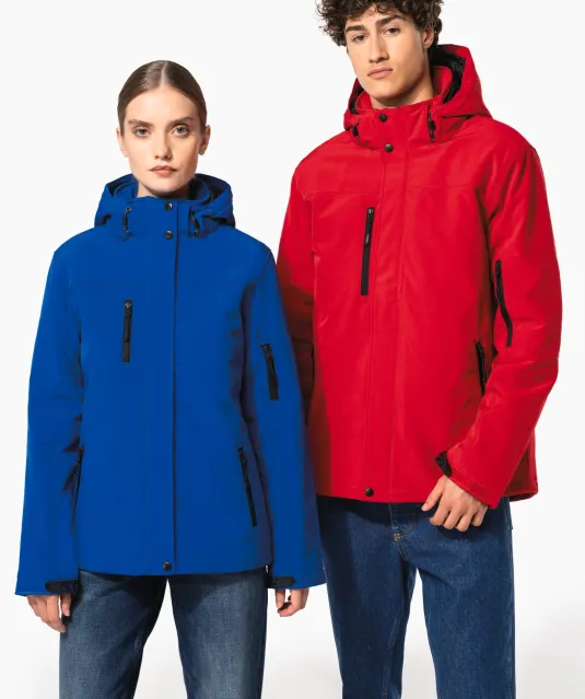 K651 - Gewatteerde softshell damesparka met capuchon Black