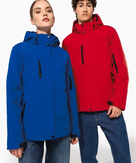 K651 - Gewatteerde softshell damesparka met capuchon Black