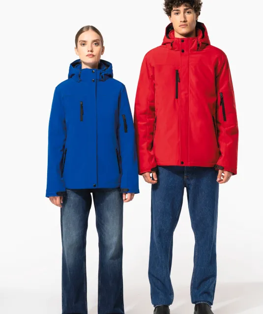 K651 - Gewatteerde softshell damesparka met capuchon Black