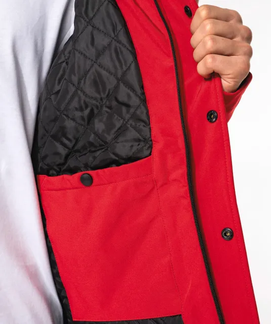 K650 - Gewatteerde softshell herenparka met capuchon Black
