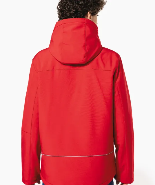 K650 - Gewatteerde softshell herenparka met capuchon Black