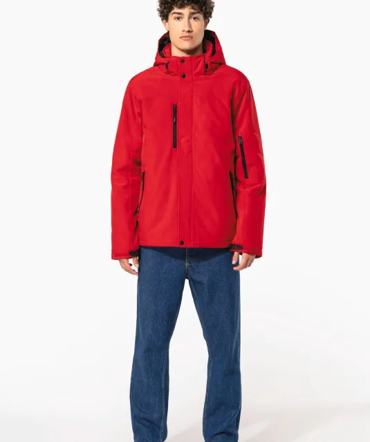 K650 - Gewatteerde softshell herenparka met capuchon Black