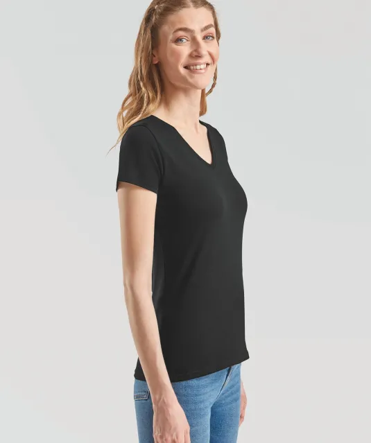 SC61398 - Lady-fit Valueweight V-neck T (61-398-0) White