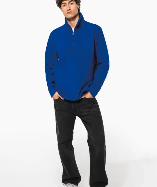 K912 - Enzo - Fleece met ritskraag Dark Grey