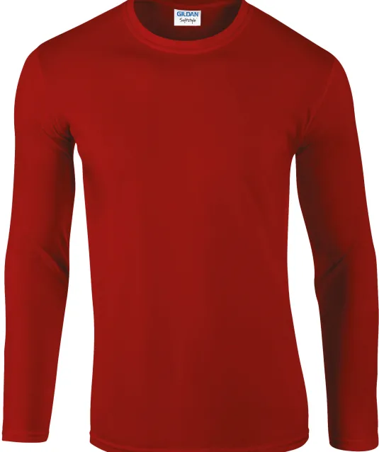 GI64400 - Softstyle® Euro Fit Adult T-shirt met lange mouwen Red