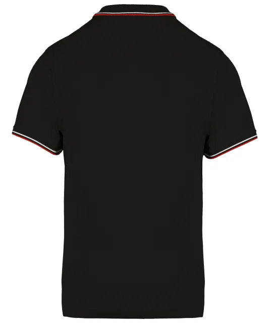 K250 - Polo korte mouwen Black / Red / White