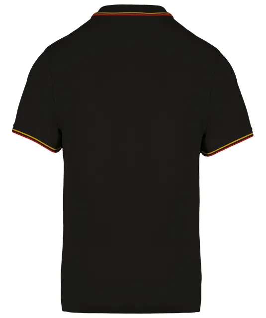 K250 - Polo korte mouwen Black / Red / Yellow