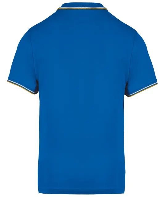 K250 - Polo korte mouwen Light royal blue/Yellow/White