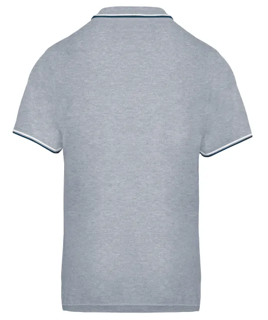 K250 - Polo korte mouwen Oxford Grey / Navy / White