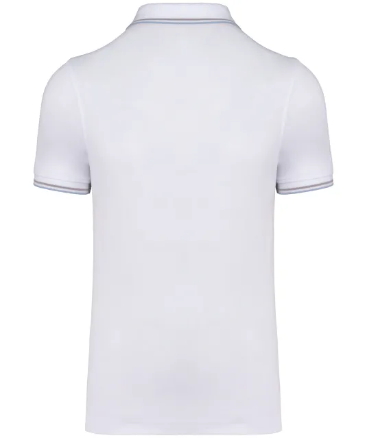 K250 - Polo korte mouwen White / Sky Blue / Light Grey
