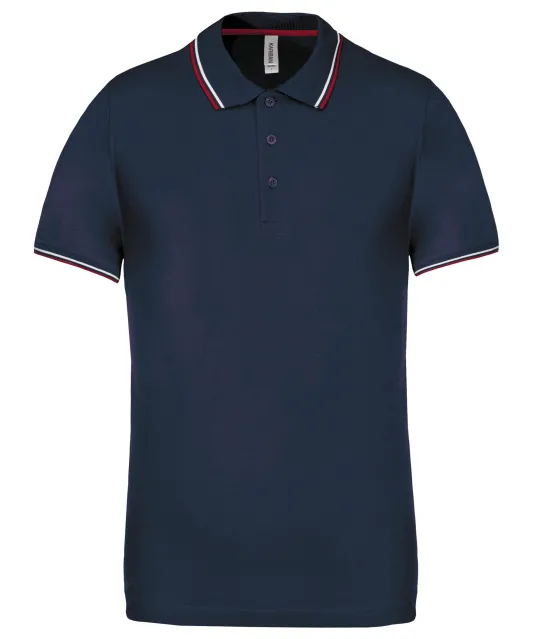 K250 - Polo korte mouwen Navy / Wine / White
