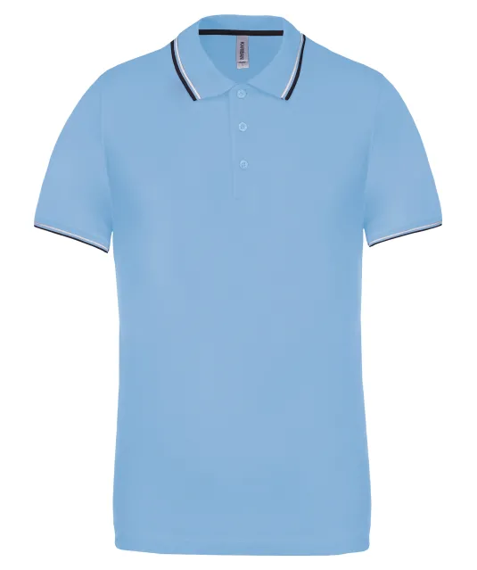 K250 - Polo korte mouwen Sky Blue / Navy / White