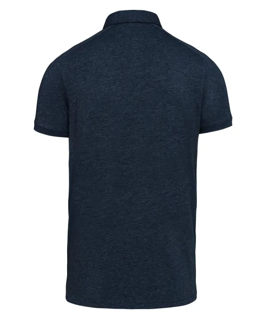 K262 - Herenpolo korte mouwen van jersey French Navy Heather