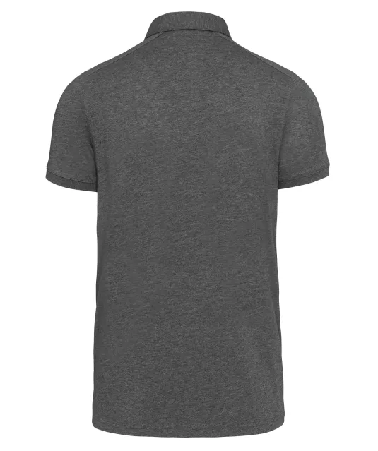 K262 - Herenpolo korte mouwen van jersey Grey Heather