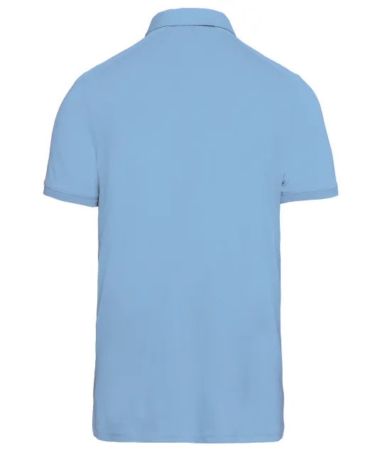 K262 - Herenpolo korte mouwen van jersey Sky Blue