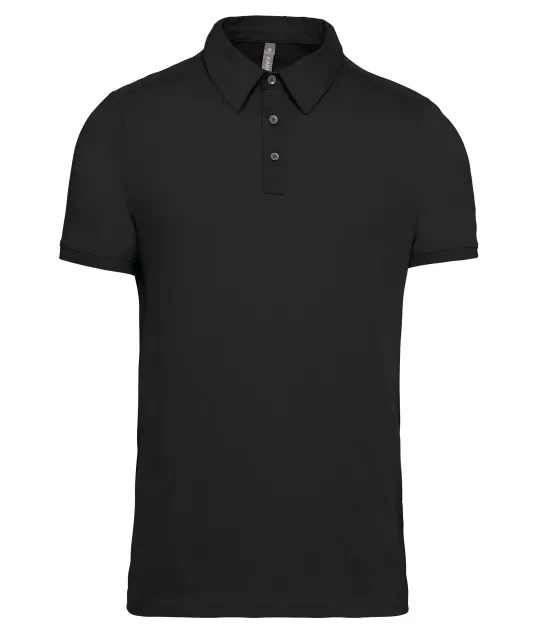 K262 - Herenpolo korte mouwen van jersey Black