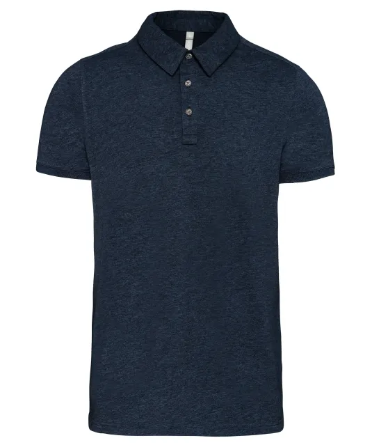 K262 - Herenpolo korte mouwen van jersey French Navy Heather