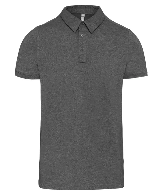 K262 - Herenpolo korte mouwen van jersey Grey Heather