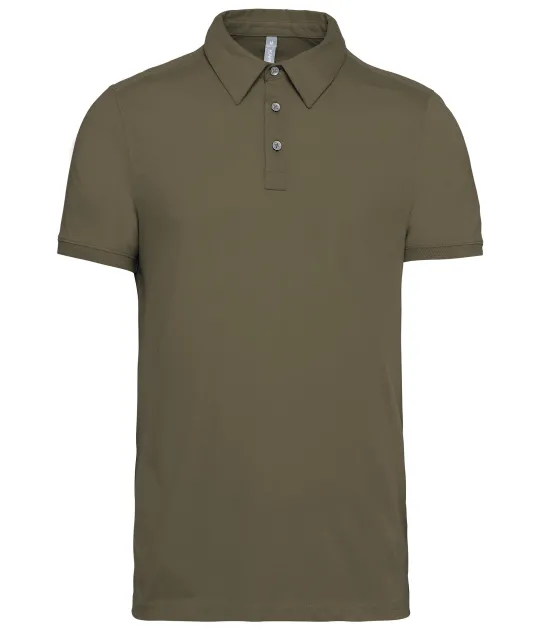 K262 - Herenpolo korte mouwen van jersey Light khaki