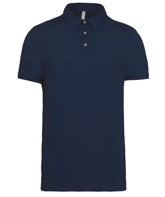 K262 - Herenpolo korte mouwen van jersey Navy