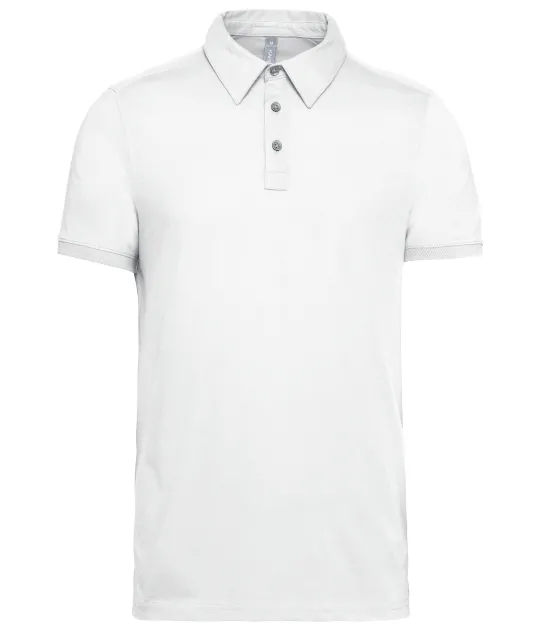 K262 - Herenpolo korte mouwen van jersey White