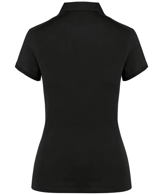 K263 - Damespolo korte mouwen van jersey Black