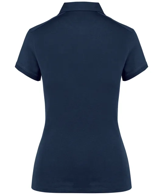 K263 - Damespolo korte mouwen van jersey Navy
