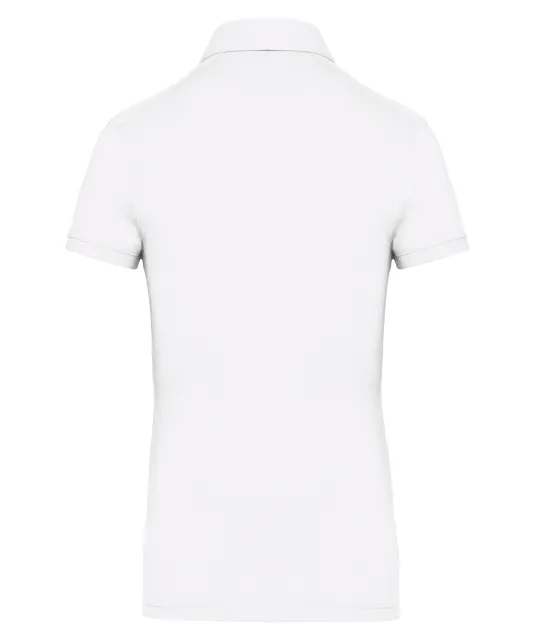 K263 - Damespolo korte mouwen van jersey White