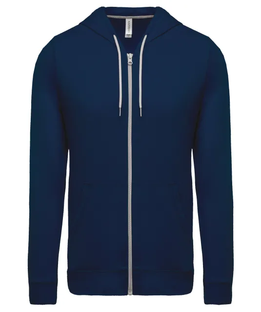 K438 - Vestje van licht katoen met capuchon Navy