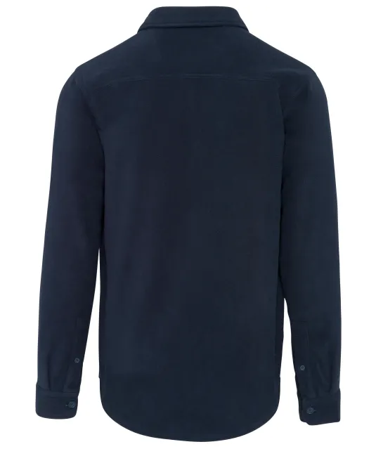 K582 - Overshirt van fleece met sherpavoering Navy / Storm Grey
