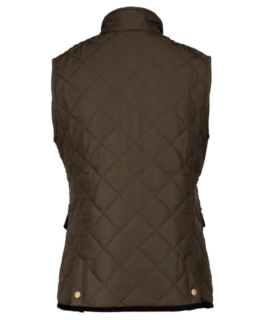K6125 - Gewatteerde damesbodywarmer Mossy Green / Black