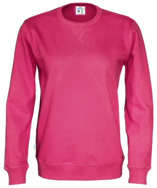 SWEATER CREW NECK UNISEX - GOTS GECERTIFICEERD Fuchsia