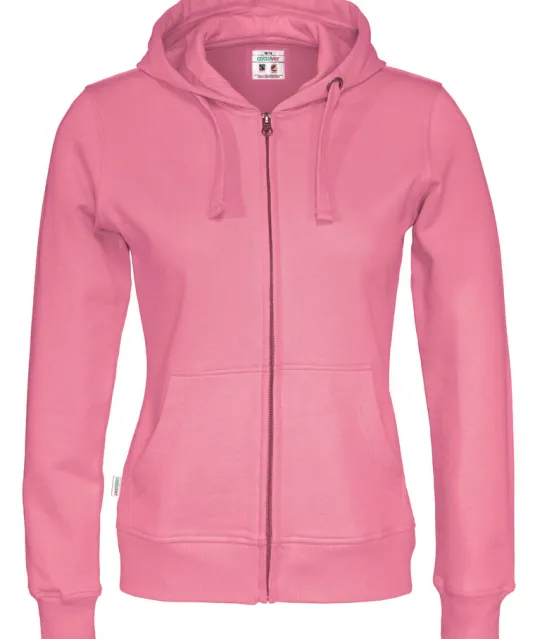 HOODIE FULL ZIP LADY - GOTS GECERTIFICEERD Roze
