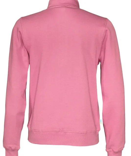 SWEATER HALF ZIP UNISEX - GOTS GECERTIFICEERD Roze