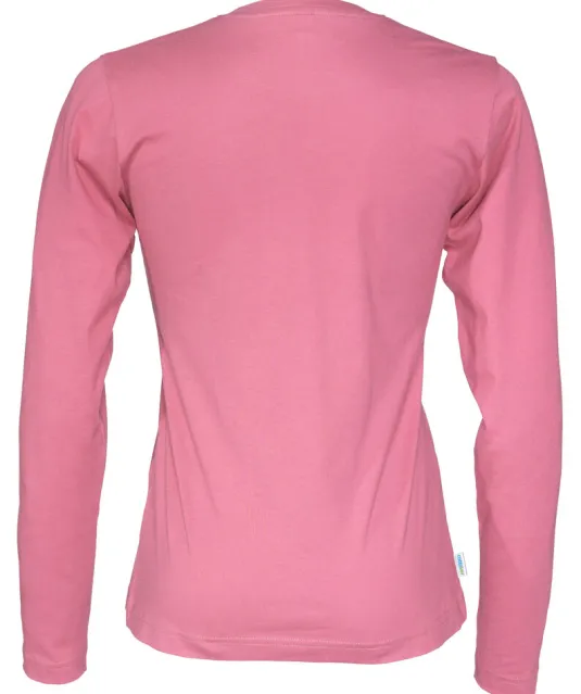 T-SHIRT LONG SLEEVE LADY - GOTS GECERTIFICEERD Roze