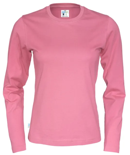 T-SHIRT LONG SLEEVE LADY - GOTS GECERTIFICEERD Roze