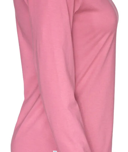 T-SHIRT LONG SLEEVE LADY - GOTS GECERTIFICEERD Roze