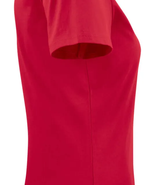 American U  T-Shirt Dames Rood