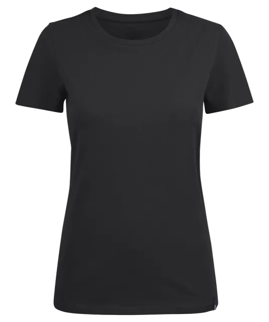 American U  T-Shirt Dames Zwart