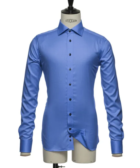 Green Bow 01  Hemd Slim Fit Heren Middenblauw