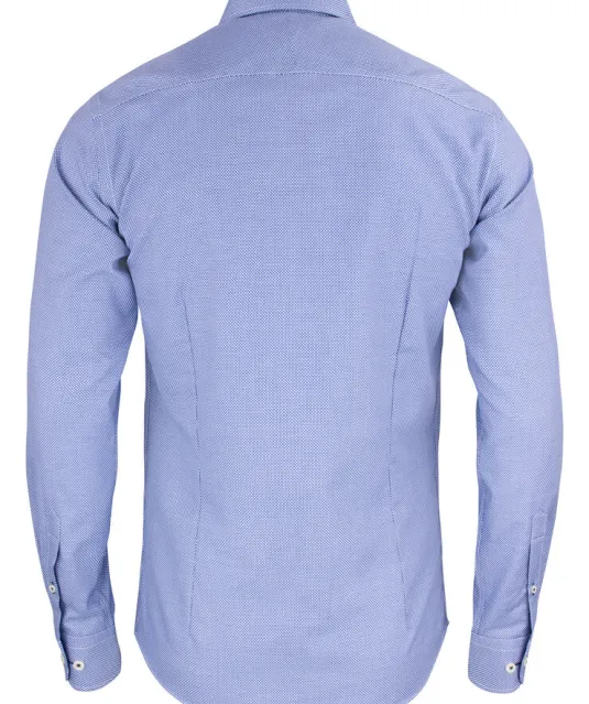 Purple Bow 48  Hemd Regular Fit Heren Blauw patroon